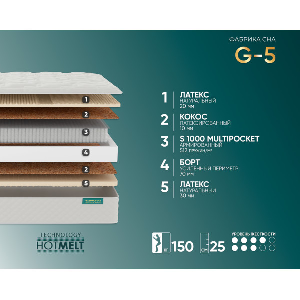Матрас Фабрика Сна Gold G-5